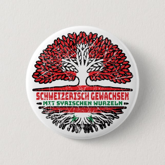 Syria Syrian Swiss tree root Button (Front)