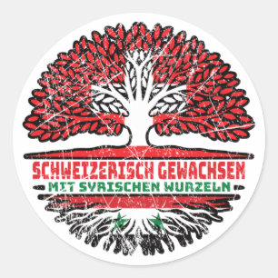 Syria Syrian Swiss tree root Classic Round Sticker