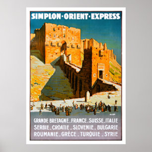 Syria Vintage Travel Poster Restored