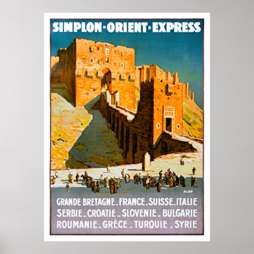 Syria Vintage Travel Poster Restored