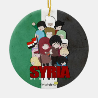 SYRIA - We're With You Ceramic Ornament