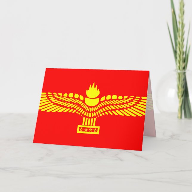 Syriac Aramaic People, Syria flag Card (Front)