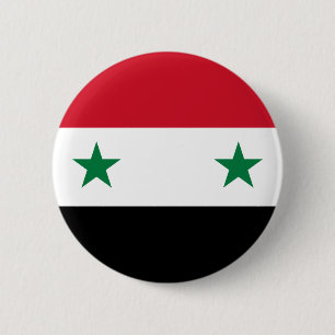 Syrian Arab Republic Flag - Flag of Syria Button