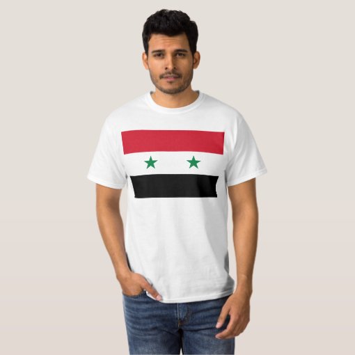 Syrian Arab Republic Flag - Flag of Syria T-Shirt | Zazzle