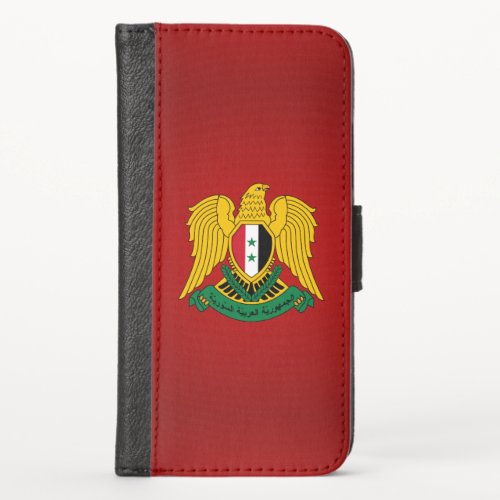 Syrian coat of arms iPhone x wallet case