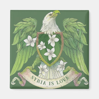 Syrian Eagle Bursting jasmine نسر سوريا ياسمين Magnet