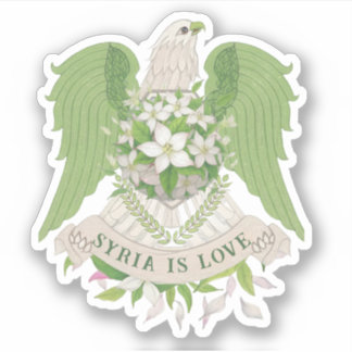 Syrian Eagle Bursting jasmine نسر سوريا ياسمين Sticker