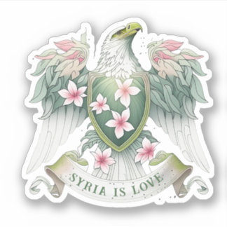 Syrian Eagle Bursting jasmine نسر سوريا ياسمين Sticker