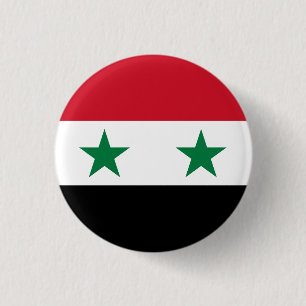 Syrian Flag, Flag of Syria Button
