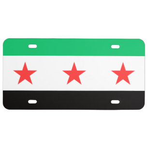 Syrian Flag License Plate