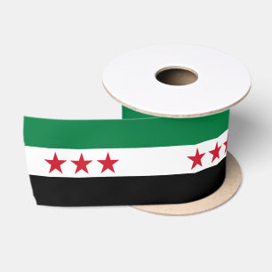 Syrian Flag, Syria Independence, travel /sport fan Satin Ribbon