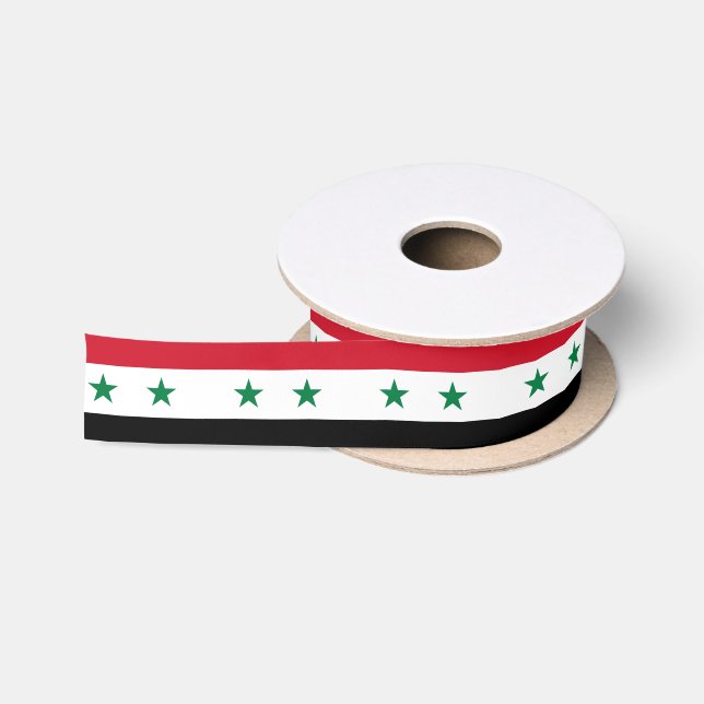 Syrian Flag & Syria travel, holiday /sport fans Satin Ribbon (Spool)