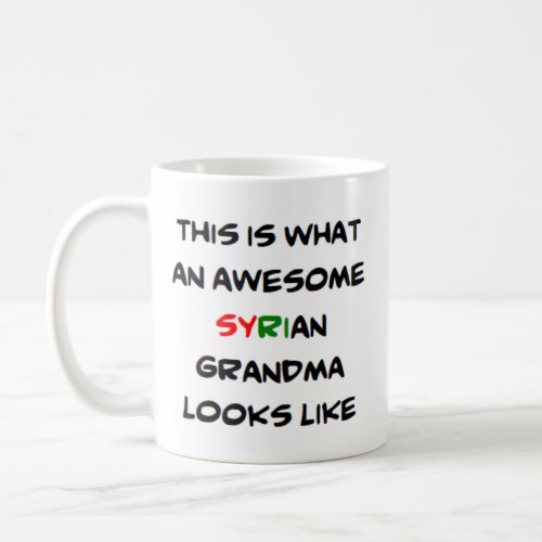 syrian grandma awesome coffee mug