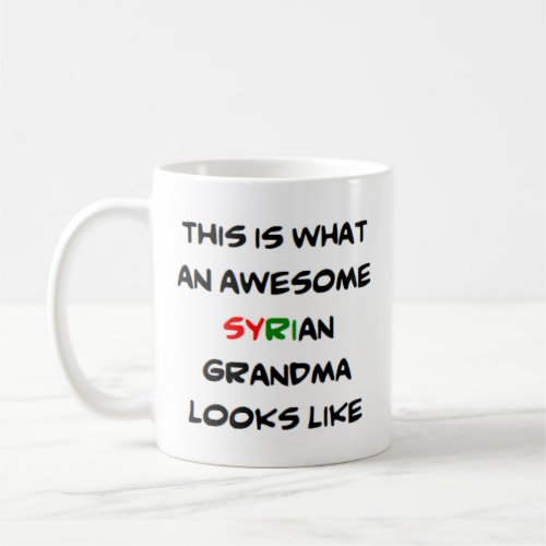 syrian grandma awesome coffee mug