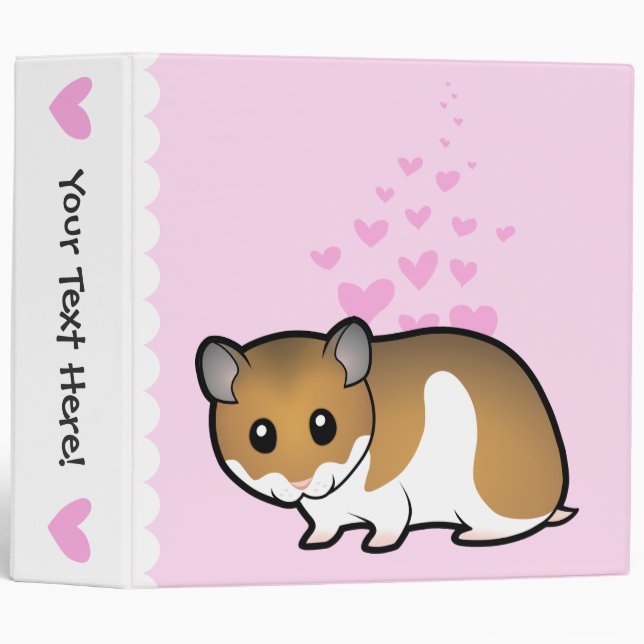 Syrian Hamster Love 3 Ring Binder (Front/Spine)