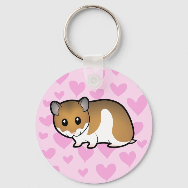 Syrian Hamster Love Keychain (Front)