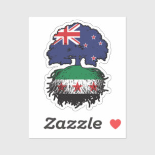 Syrian New Zealand Roots & Crown Tree Sticker