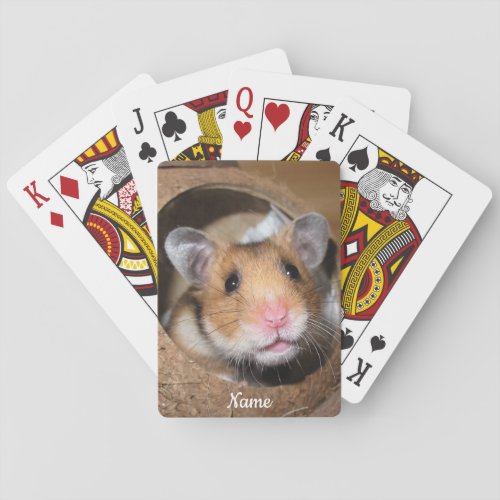 Syrian Pet Hamster _ Standard Hamster _ Teddy Bear Playing Cards