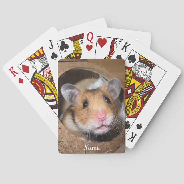 Syrian Pet Hamster - Standard Hamster - Teddy Bear Poker Cards (Back)