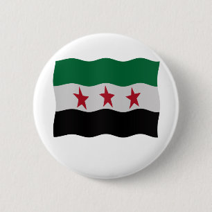 Syrian Republic Flag 1932-59 1961-63 Pinback Button