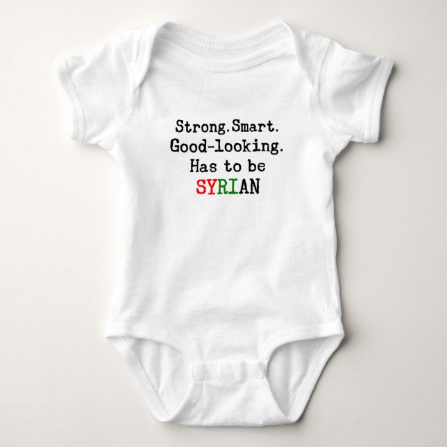 syrian strong baby bodysuit (Front)
