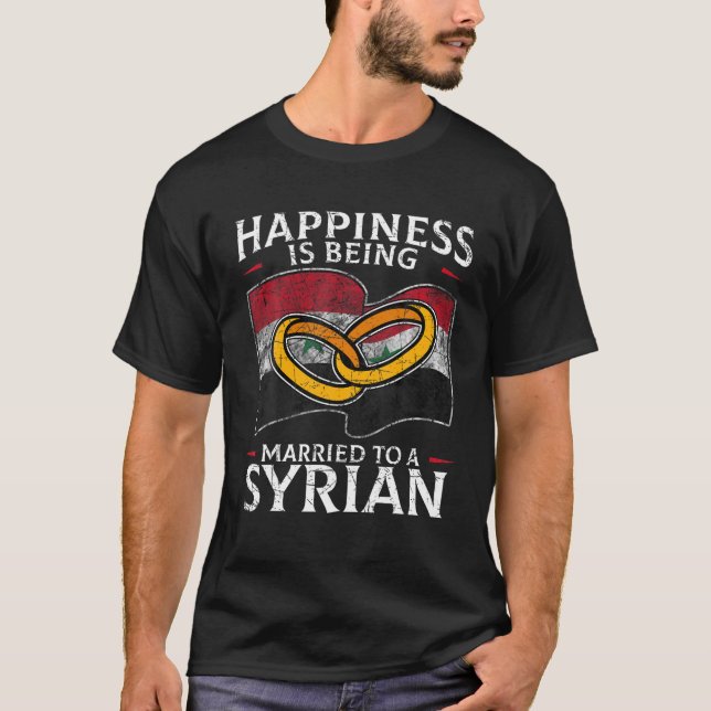 Syrian Wedding Syrian Arab Republic Roots Syria Fl T-Shirt (Front)