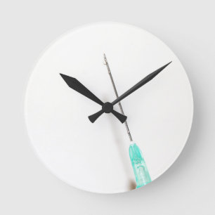 Syringe Injection Round Clock