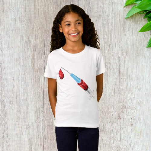 Syringe Of Blood With A Red Drop T_Shirt