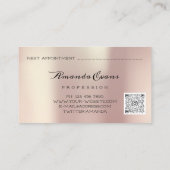 Syringe Rose B12 Botox Injections Cosmetologist Appointment Card (Back)