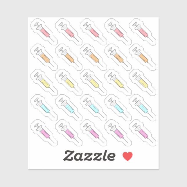 Syringe Shot Diabetic Reminder Medical Planner Sticker (Sheet)