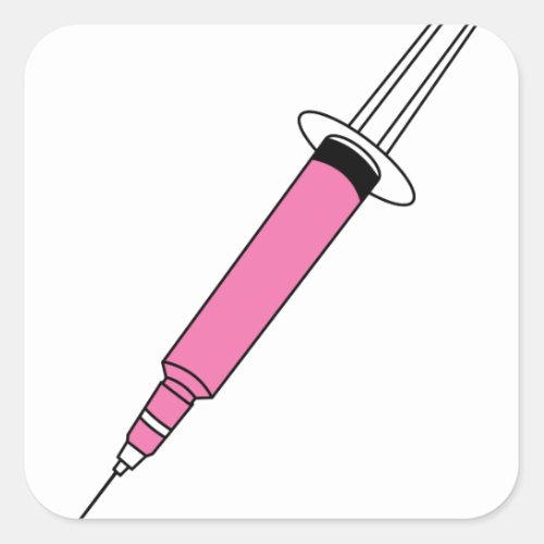 Syringe Square Sticker