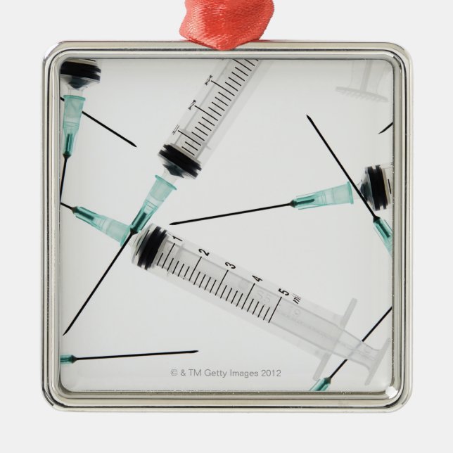 Syringes Metal Ornament (Front)