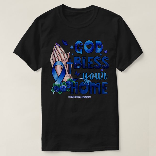 Syringomyelia Awareness god bless faith hope T-Shirt (Design Front)