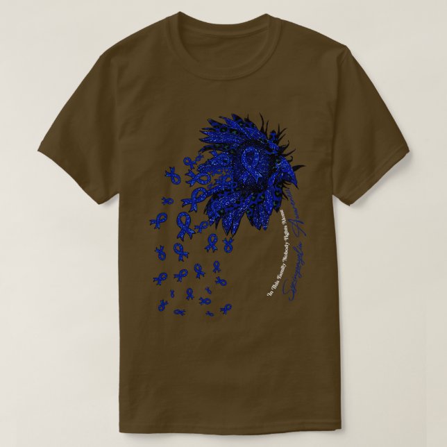 Syringomyelia Awareness sunflower nobody fights al T-Shirt (Design Front)