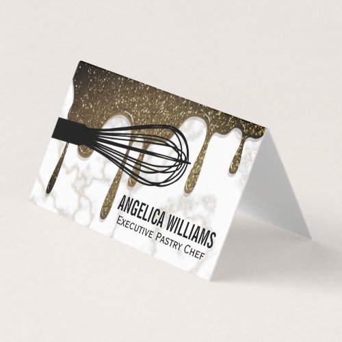 Syrup Glitter Drip  Marble  Whisk Tool Business Card