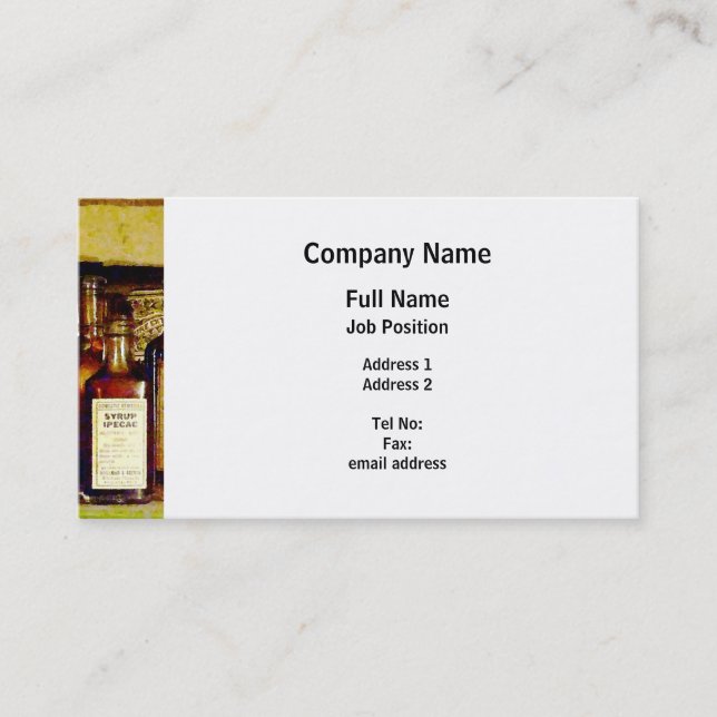Syrup of Ipecac Business Card (Front)