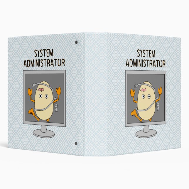  System Administrator Egghead 3 Ring Binder (Background)