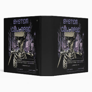 System Collapse - Techno-Dystopian Streetwear 3 Ring Binder