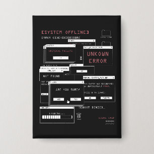System Offline - Techno-Brutalist Design Button