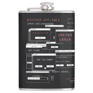 System Offline - Techno-Brutalist Design Flask