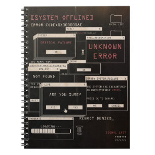 System Offline - Techno-Brutalist Design Notebook