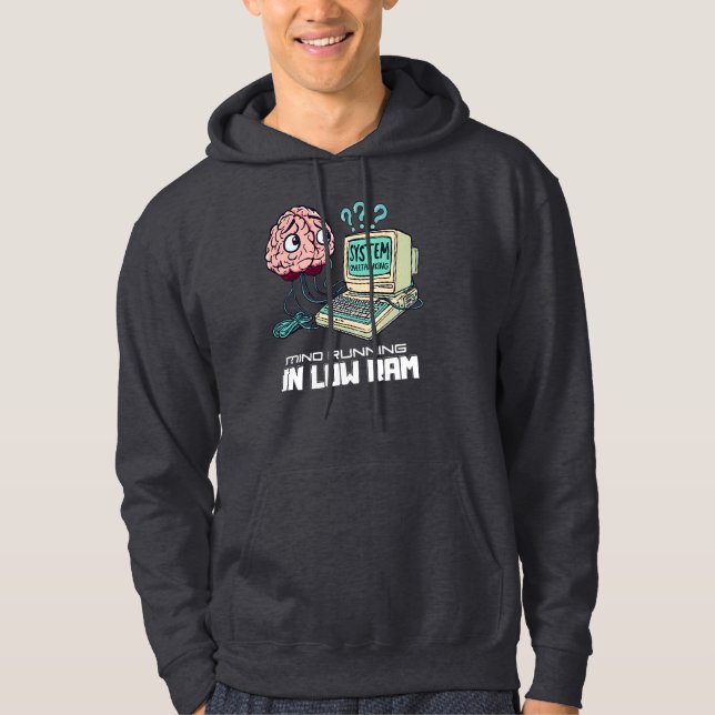 System Overthinking-Funny Retro Design  Hoodie (Front)