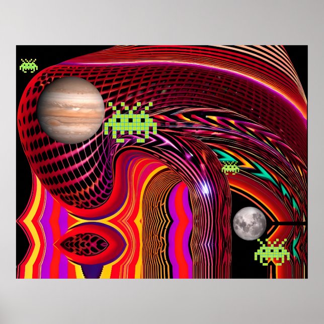 Systematic Solar Panic - Ken Gage Surreal Art Poster (Front)