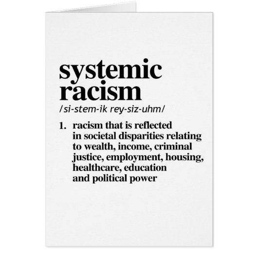 Systemic Racism Definition Cards (Front)