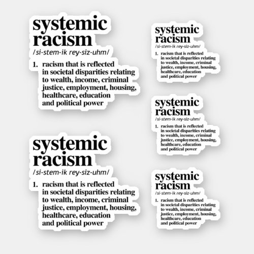 Systemic Racism Definition Sticker
