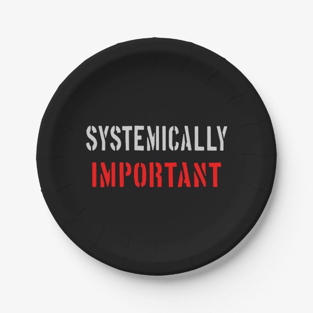 Systemically important paper plates (Front)