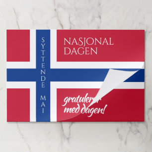 Syttende Mai May 17th Norwegian National Day Flag Paper Pad