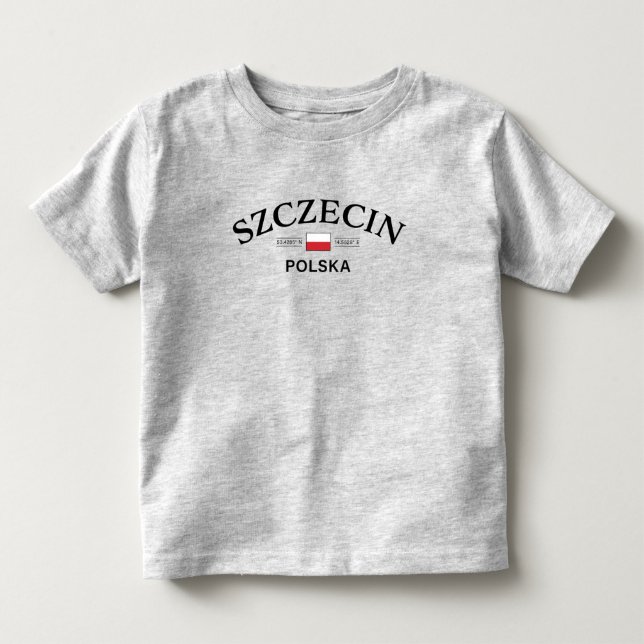 Szczecin Polska (Poland) Polish Coordinates Toddler T-shirt (Front)