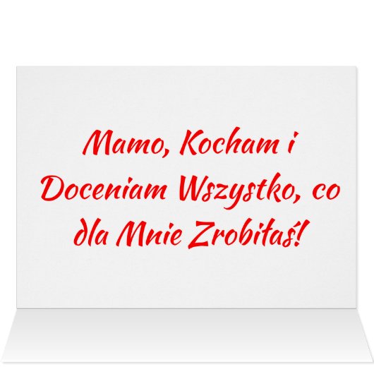 Szczęśliwego Dnia Matki - Karta (Inside Horizontal (Top))