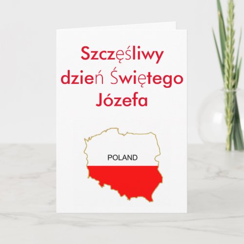 Szczęśliwy dzień Świętego Jzefa Holiday Card